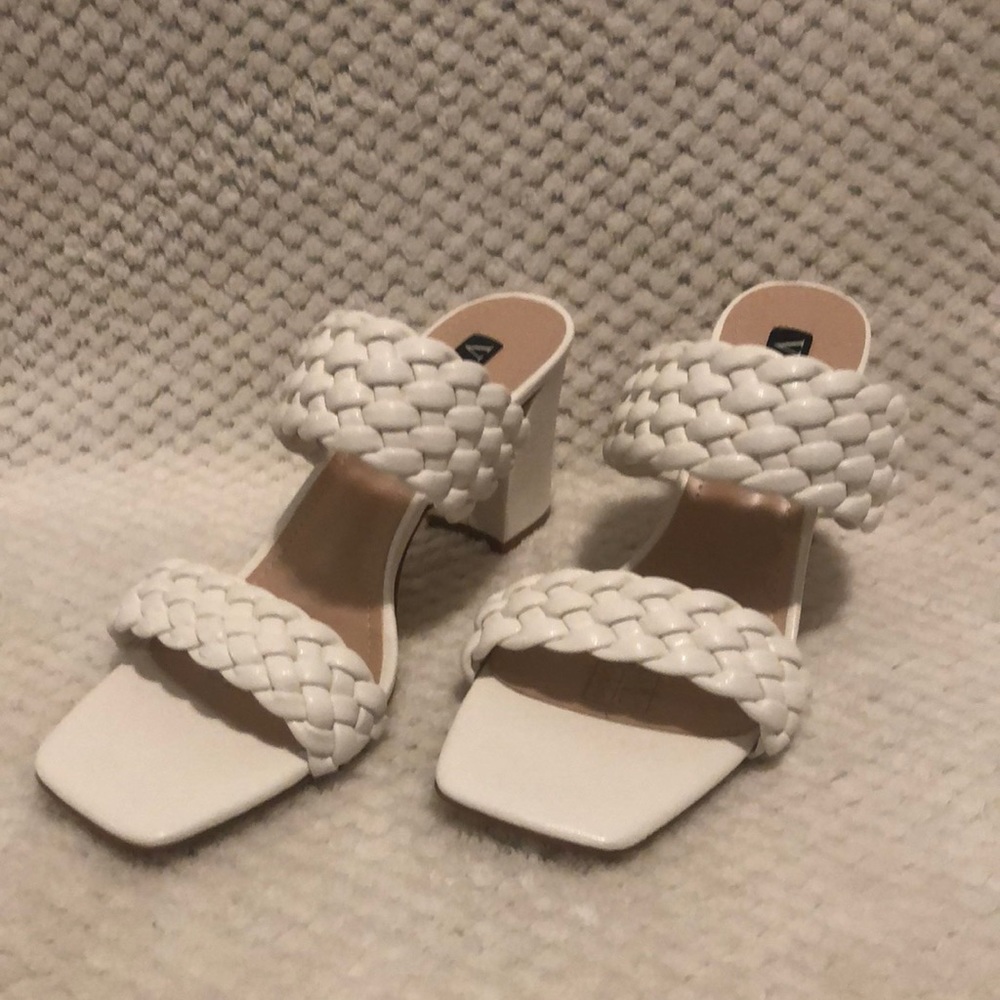 Vici White Heels